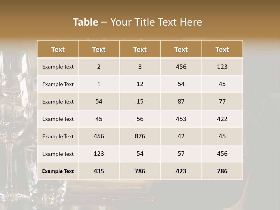 A Row Of Tables At A Fine Restaurant PowerPoint Template