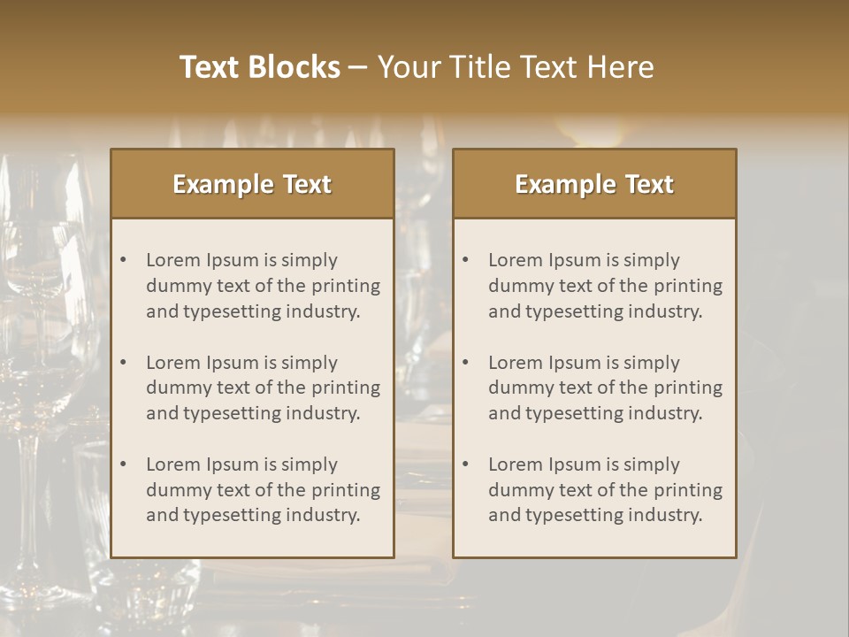 A Row Of Tables At A Fine Restaurant PowerPoint Template