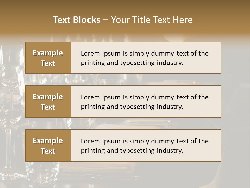 A Row Of Tables At A Fine Restaurant PowerPoint Template