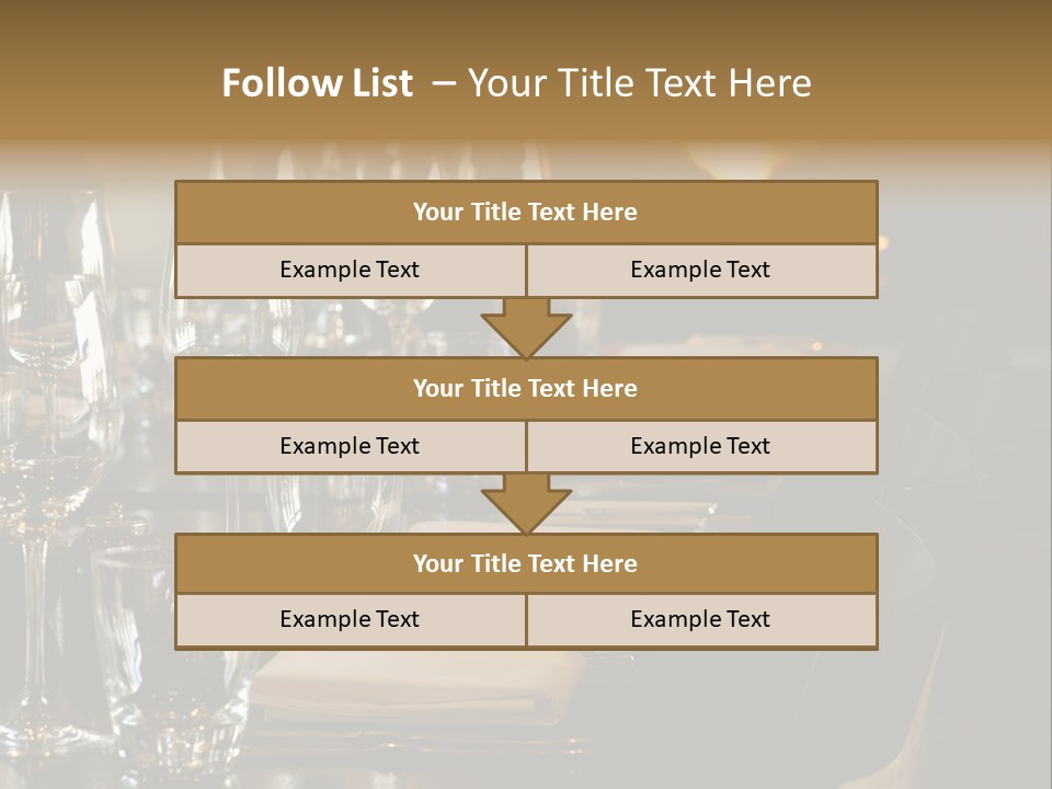 A Row Of Tables At A Fine Restaurant PowerPoint Template