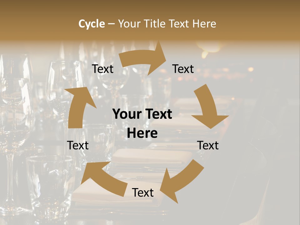 A Row Of Tables At A Fine Restaurant PowerPoint Template