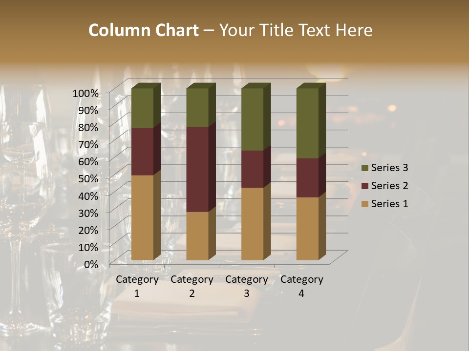 A Row Of Tables At A Fine Restaurant PowerPoint Template