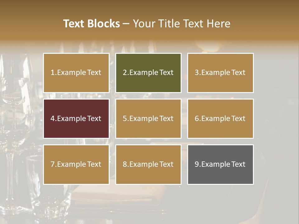 A Row Of Tables At A Fine Restaurant PowerPoint Template