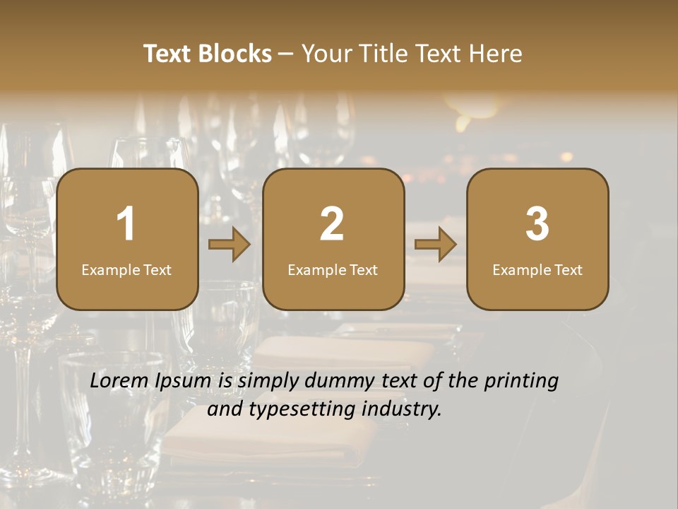 A Row Of Tables At A Fine Restaurant PowerPoint Template