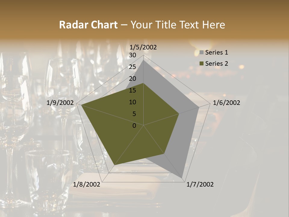 A Row Of Tables At A Fine Restaurant PowerPoint Template