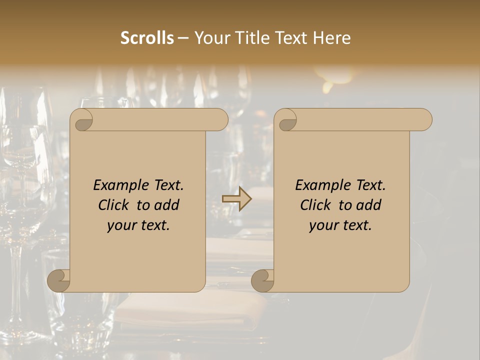 A Row Of Tables At A Fine Restaurant PowerPoint Template