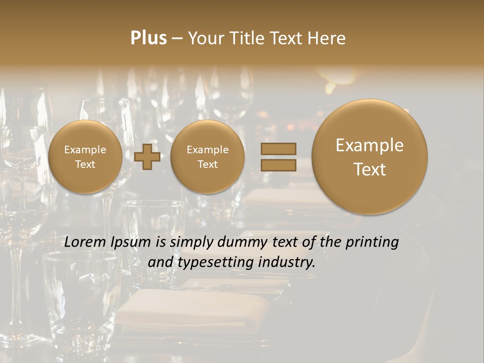 A Row Of Tables At A Fine Restaurant PowerPoint Template