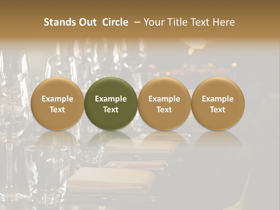 A Row Of Tables At A Fine Restaurant PowerPoint Template