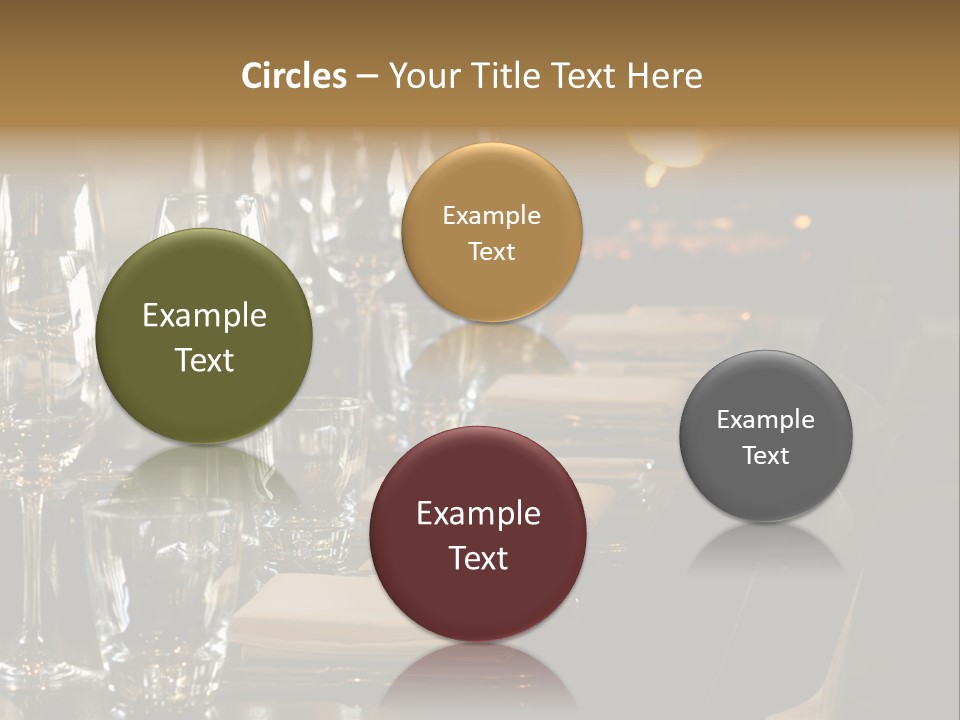 A Row Of Tables At A Fine Restaurant PowerPoint Template