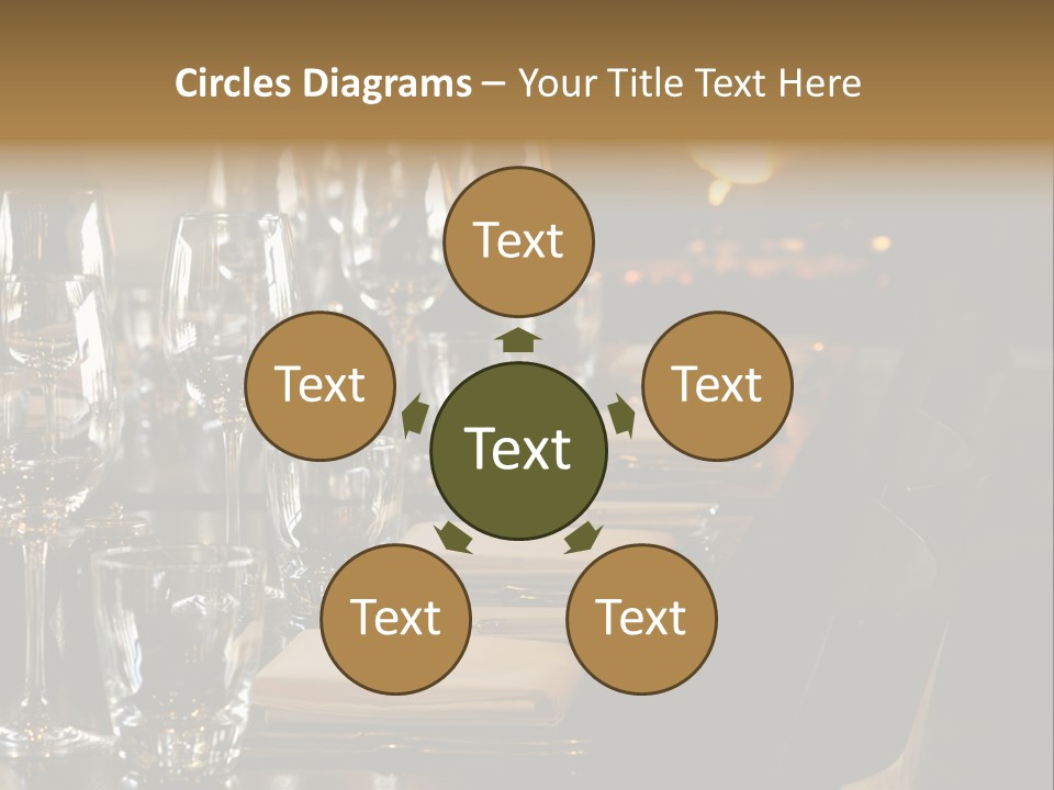 A Row Of Tables At A Fine Restaurant PowerPoint Template