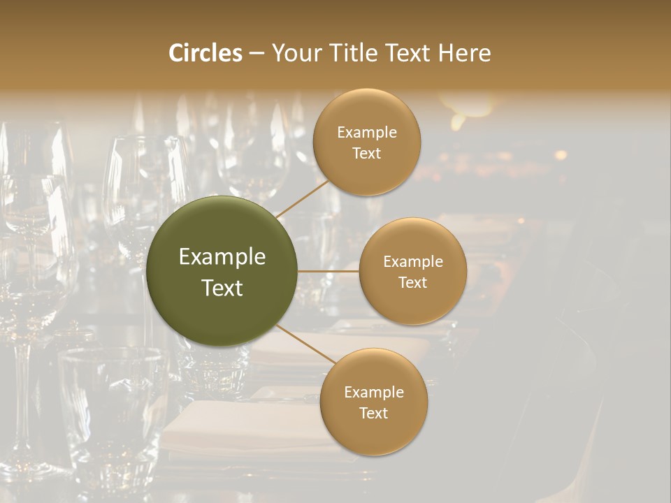 A Row Of Tables At A Fine Restaurant PowerPoint Template