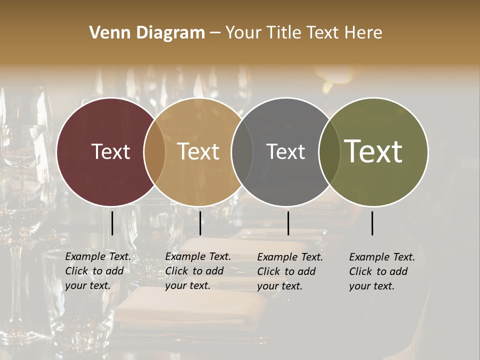 A Row Of Tables At A Fine Restaurant PowerPoint Template