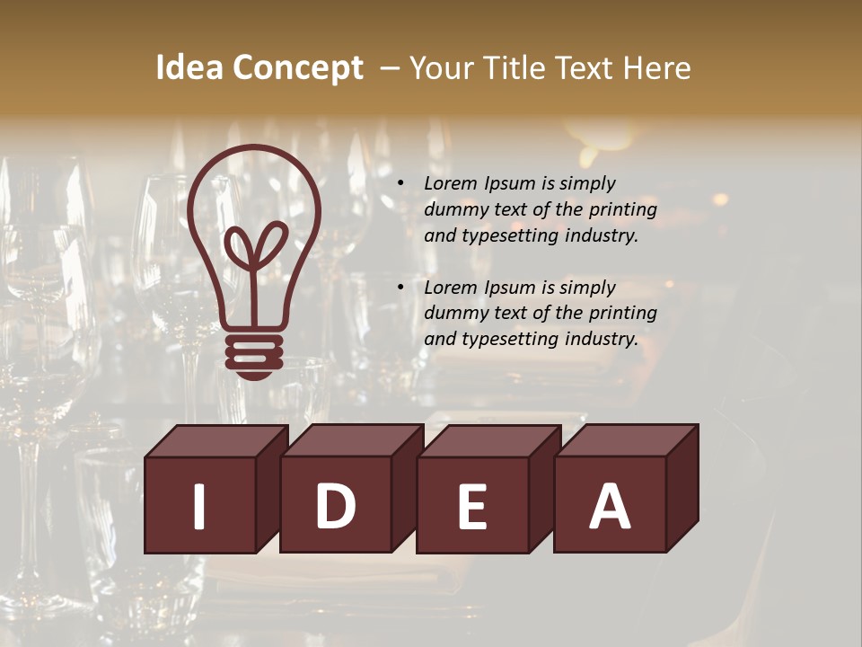 A Row Of Tables At A Fine Restaurant PowerPoint Template