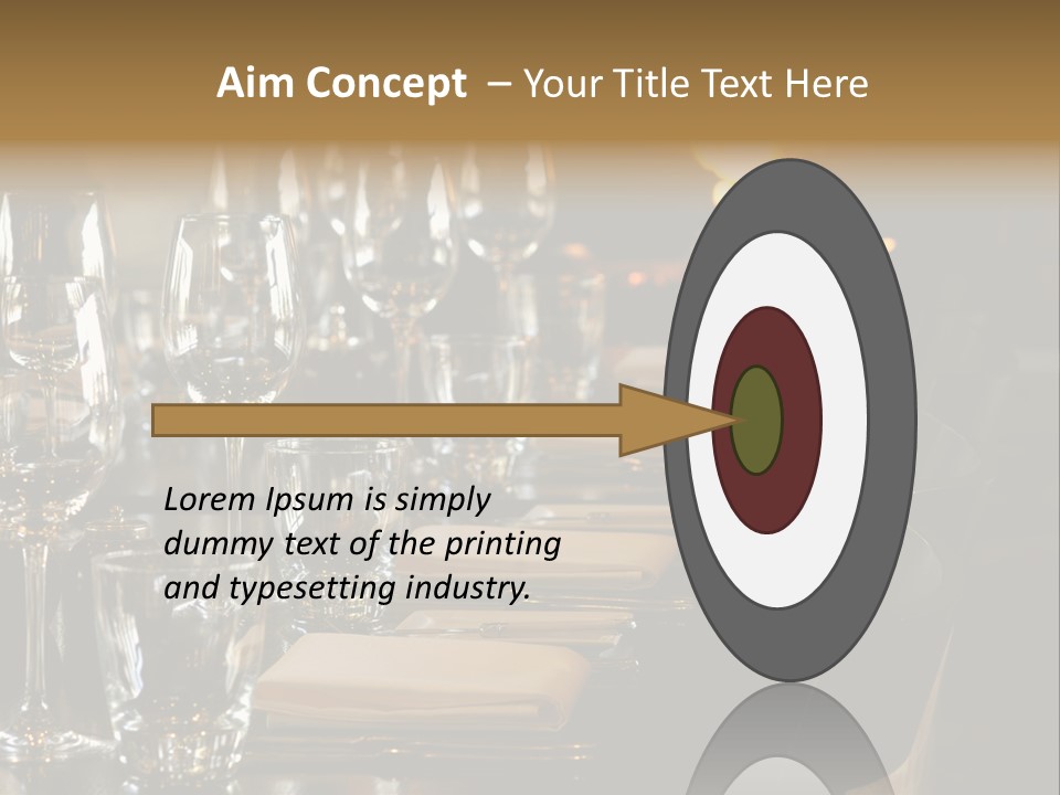 A Row Of Tables At A Fine Restaurant PowerPoint Template