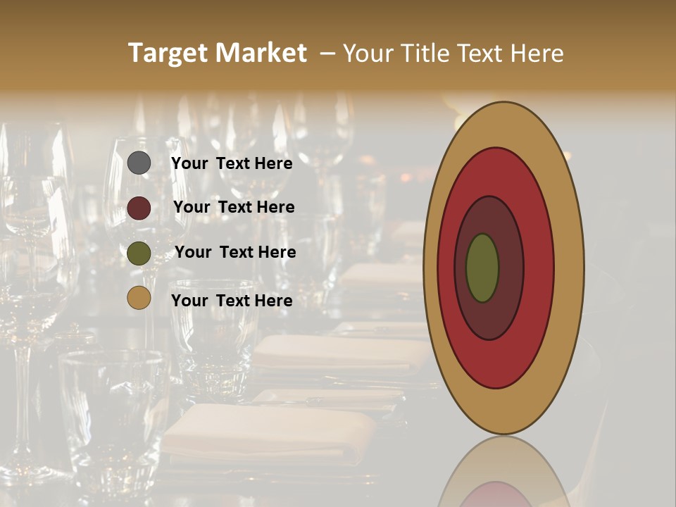 A Row Of Tables At A Fine Restaurant PowerPoint Template