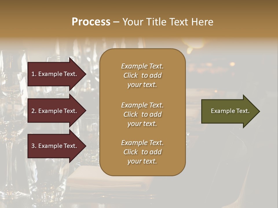 A Row Of Tables At A Fine Restaurant PowerPoint Template
