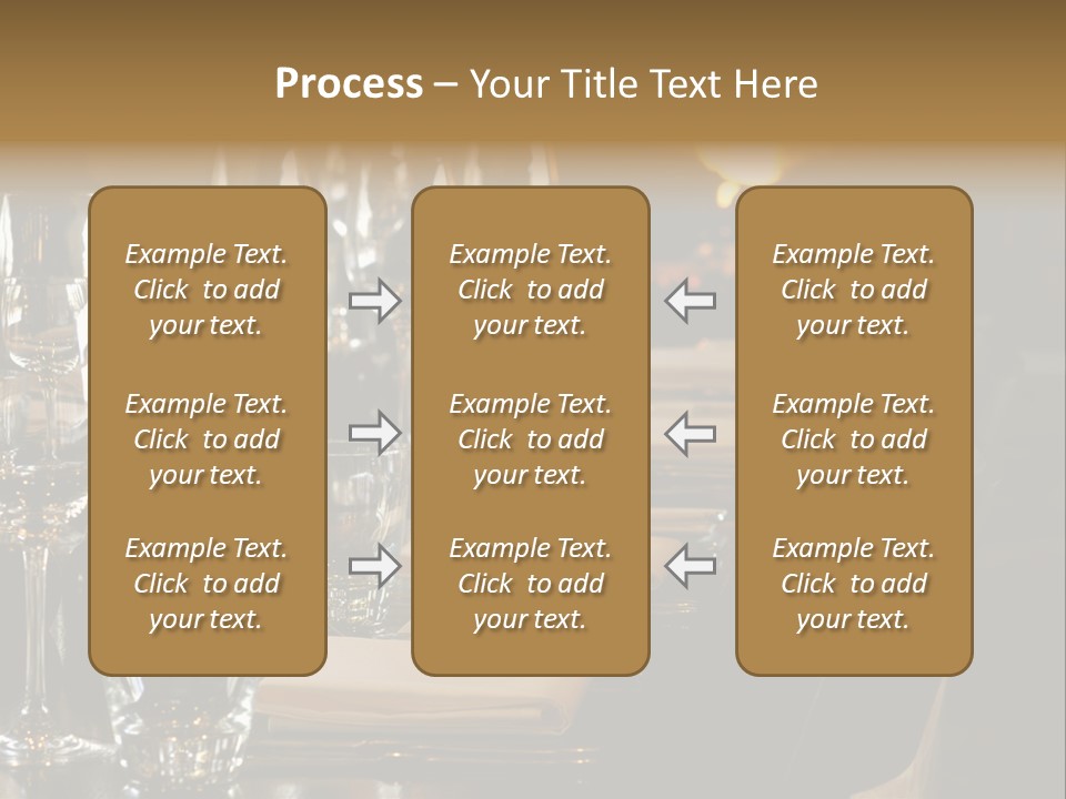 A Row Of Tables At A Fine Restaurant PowerPoint Template