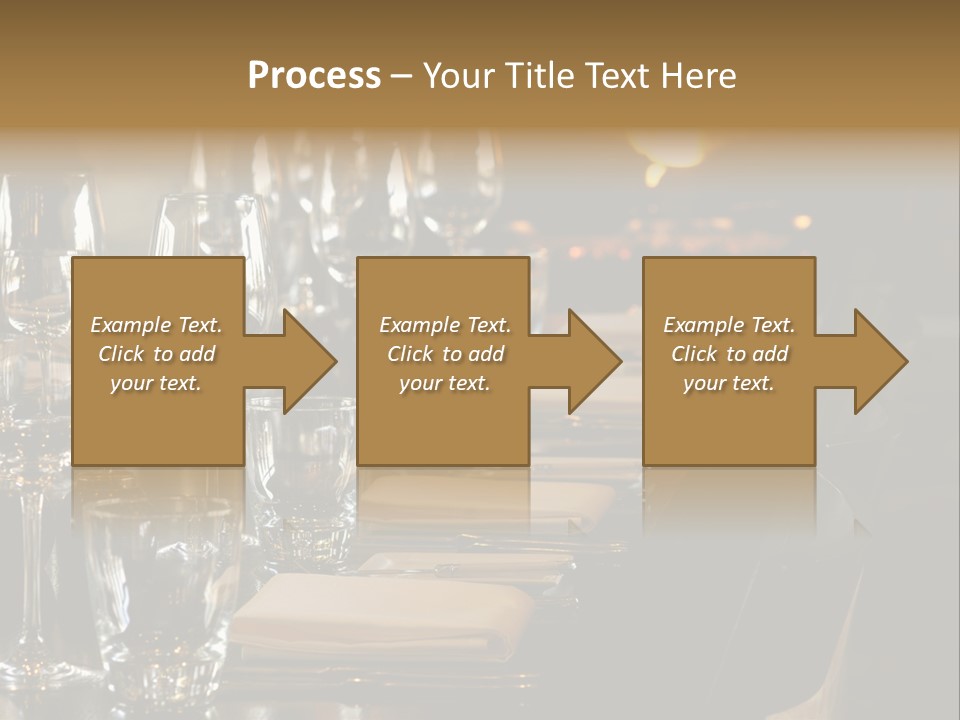A Row Of Tables At A Fine Restaurant PowerPoint Template