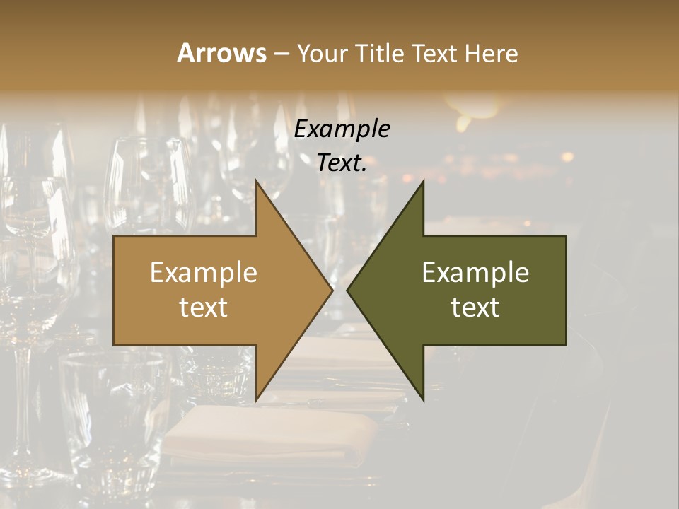 A Row Of Tables At A Fine Restaurant PowerPoint Template