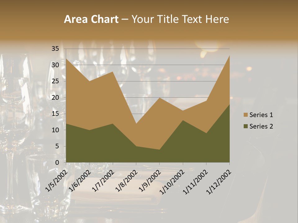 A Row Of Tables At A Fine Restaurant PowerPoint Template