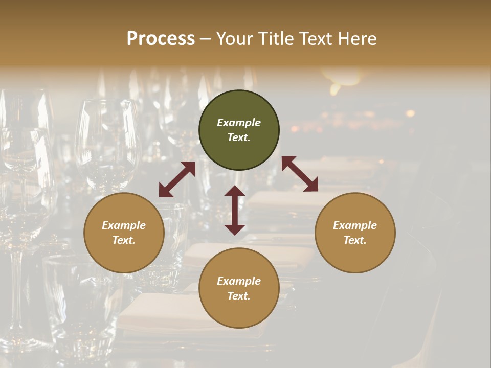 A Row Of Tables At A Fine Restaurant PowerPoint Template
