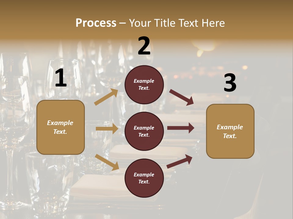 A Row Of Tables At A Fine Restaurant PowerPoint Template