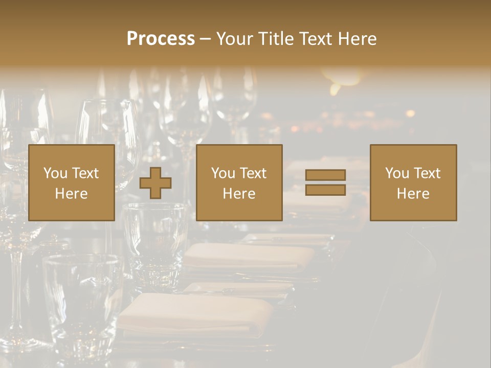 A Row Of Tables At A Fine Restaurant PowerPoint Template