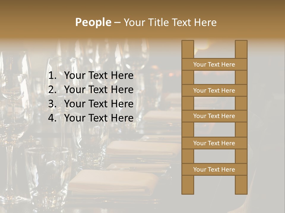 A Row Of Tables At A Fine Restaurant PowerPoint Template