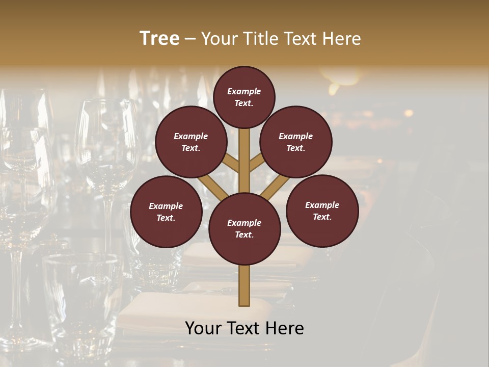 A Row Of Tables At A Fine Restaurant PowerPoint Template