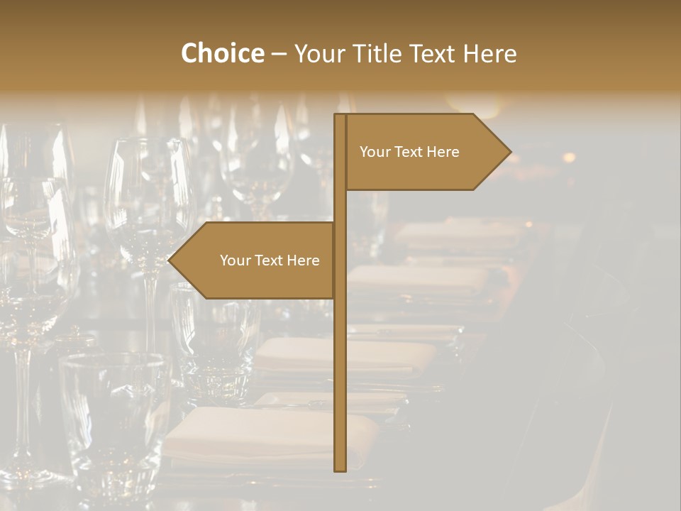 A Row Of Tables At A Fine Restaurant PowerPoint Template
