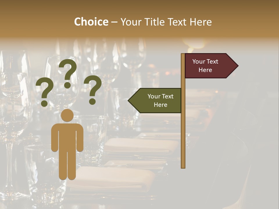 A Row Of Tables At A Fine Restaurant PowerPoint Template