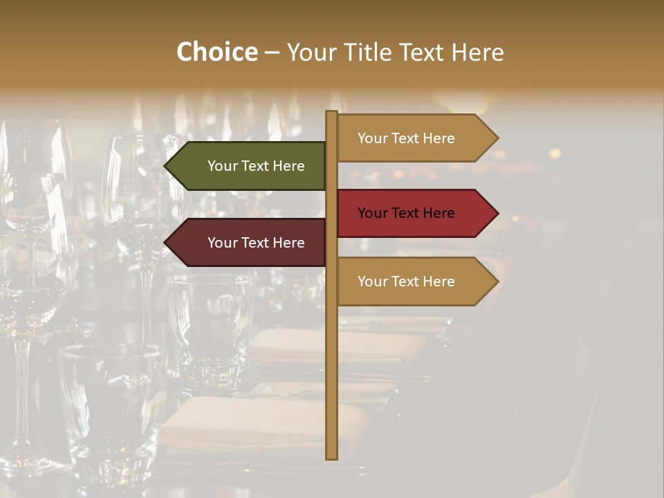A Row Of Tables At A Fine Restaurant PowerPoint Template