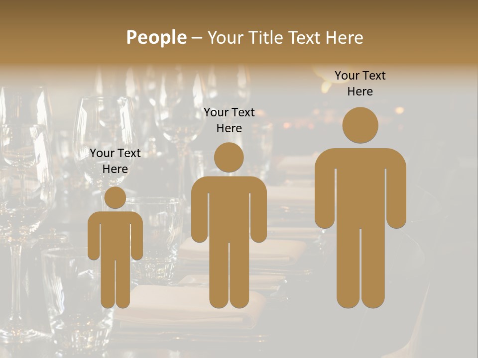A Row Of Tables At A Fine Restaurant PowerPoint Template