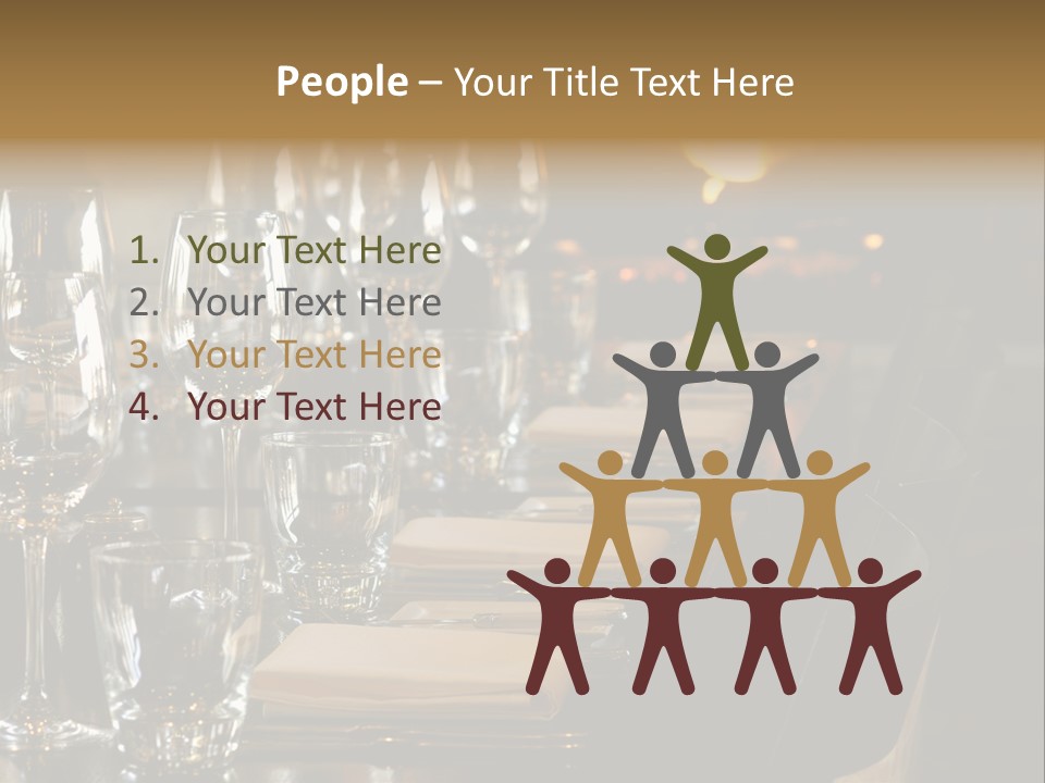A Row Of Tables At A Fine Restaurant PowerPoint Template