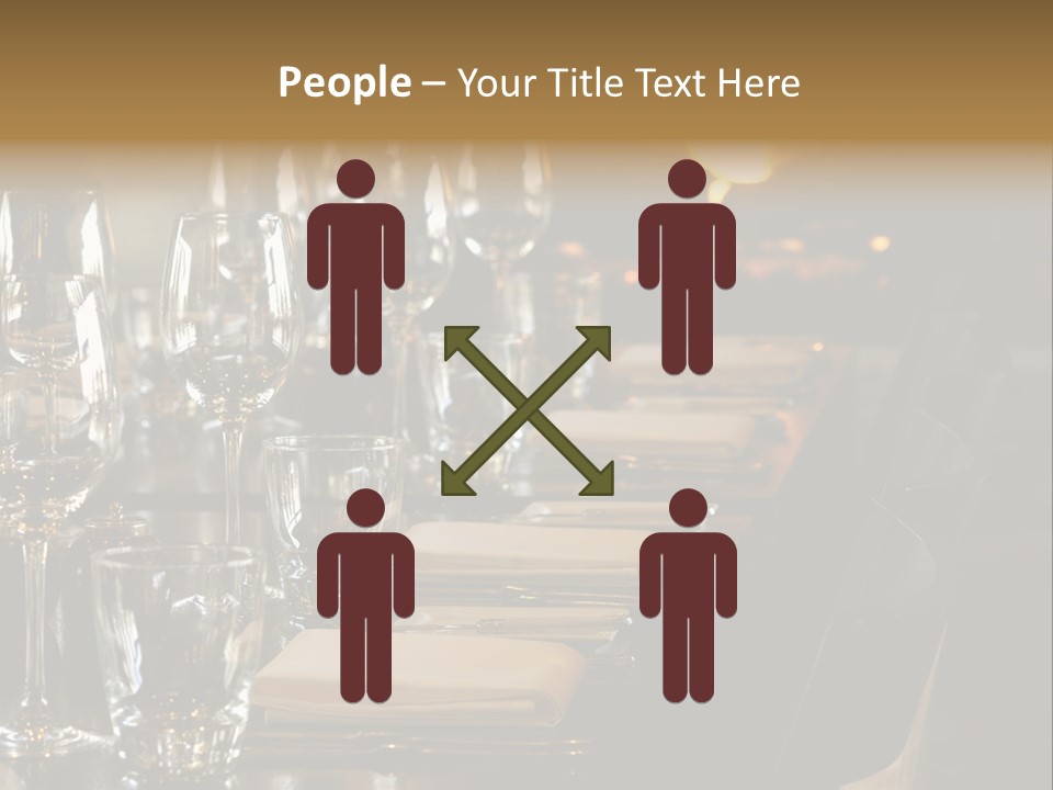 A Row Of Tables At A Fine Restaurant PowerPoint Template