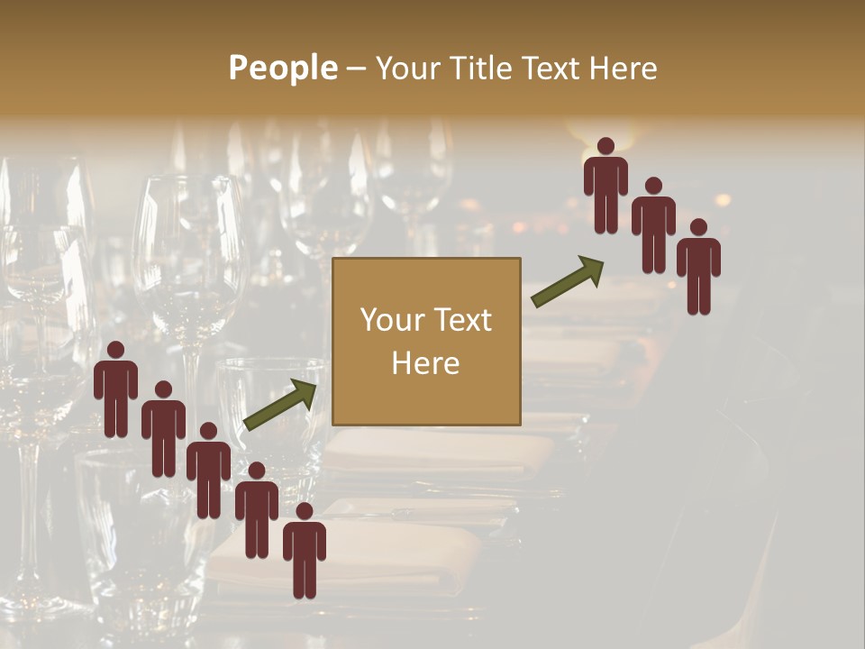 A Row Of Tables At A Fine Restaurant PowerPoint Template