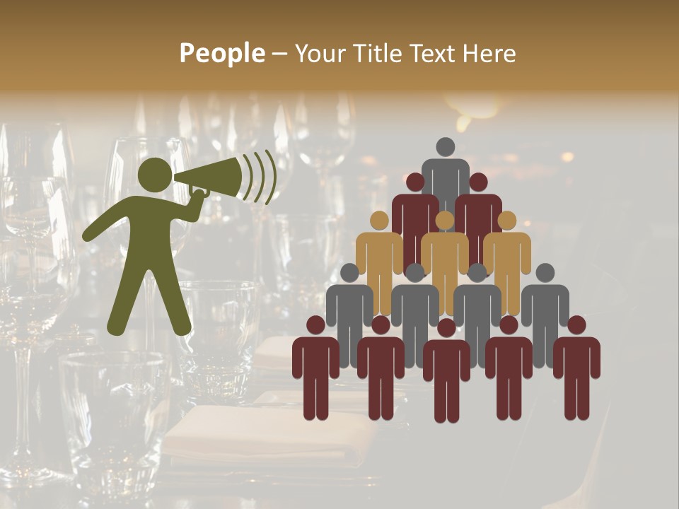 A Row Of Tables At A Fine Restaurant PowerPoint Template