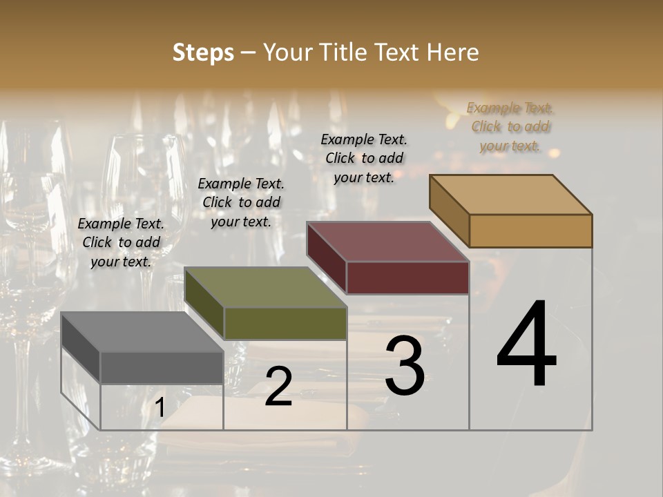 A Row Of Tables At A Fine Restaurant PowerPoint Template