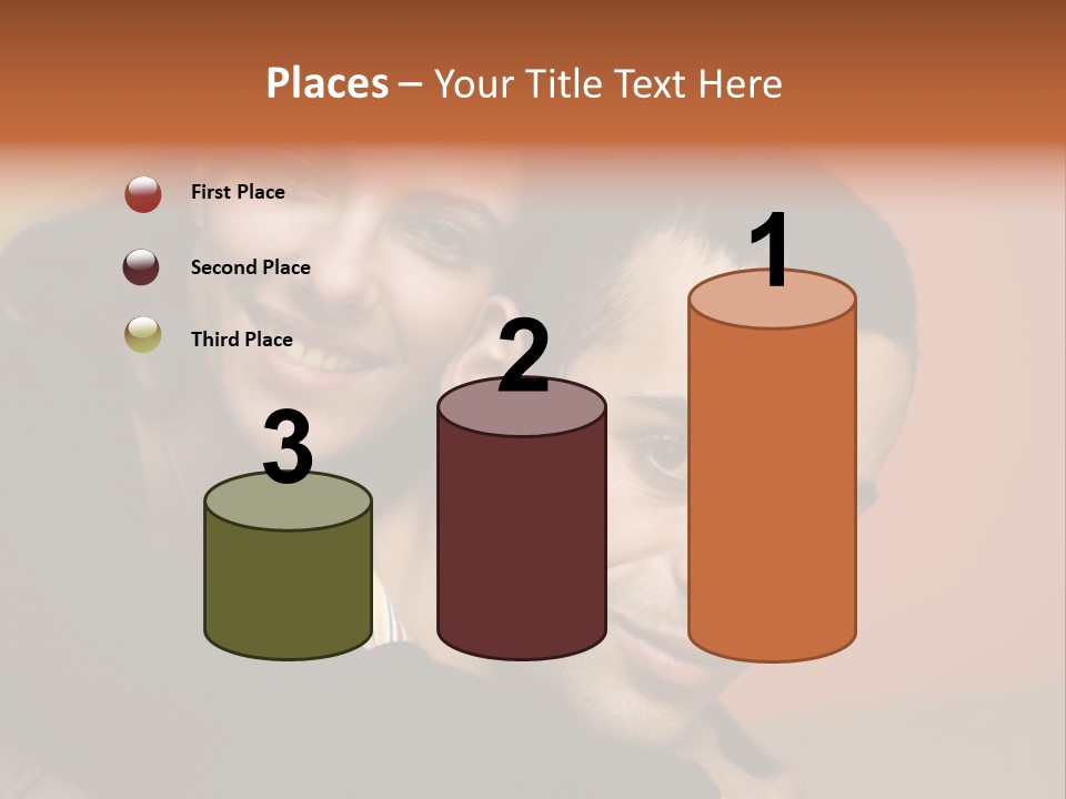 Man And Woman Smiling And Holding Each Other PowerPoint Template