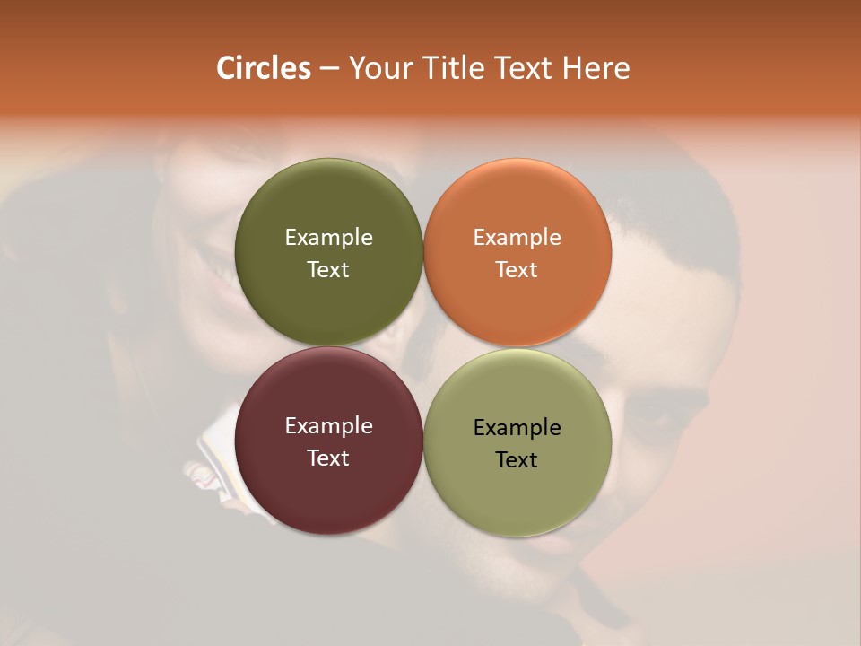 Man And Woman Smiling And Holding Each Other PowerPoint Template