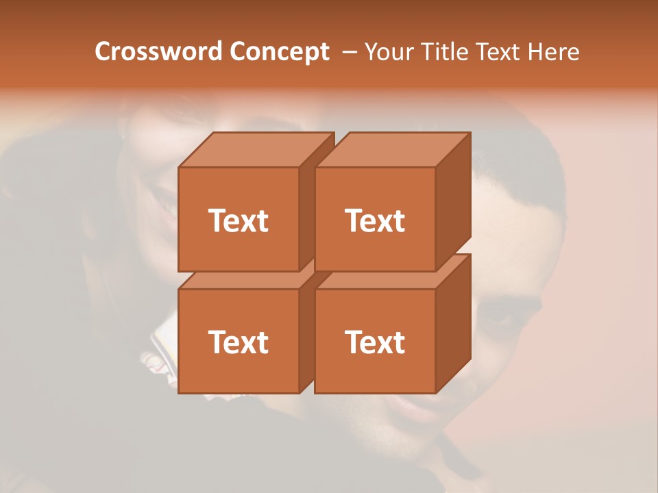 Man And Woman Smiling And Holding Each Other PowerPoint Template