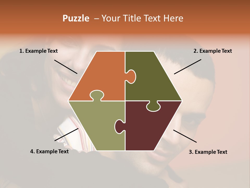 Man And Woman Smiling And Holding Each Other PowerPoint Template