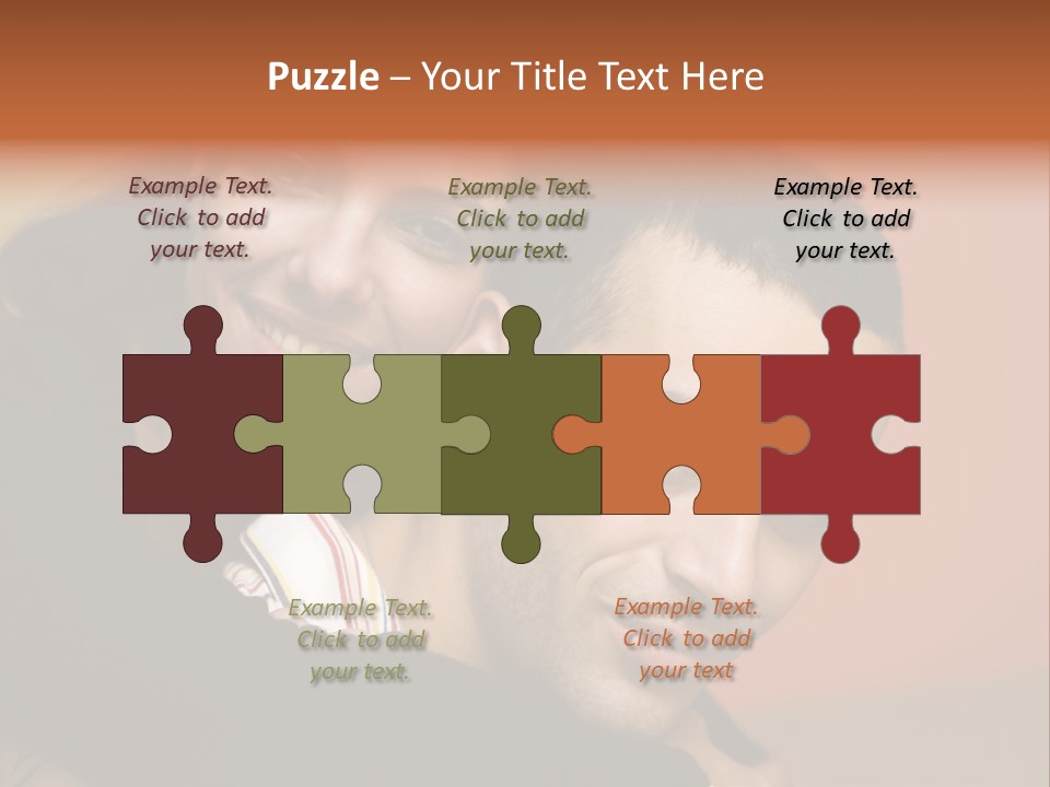 Man And Woman Smiling And Holding Each Other PowerPoint Template