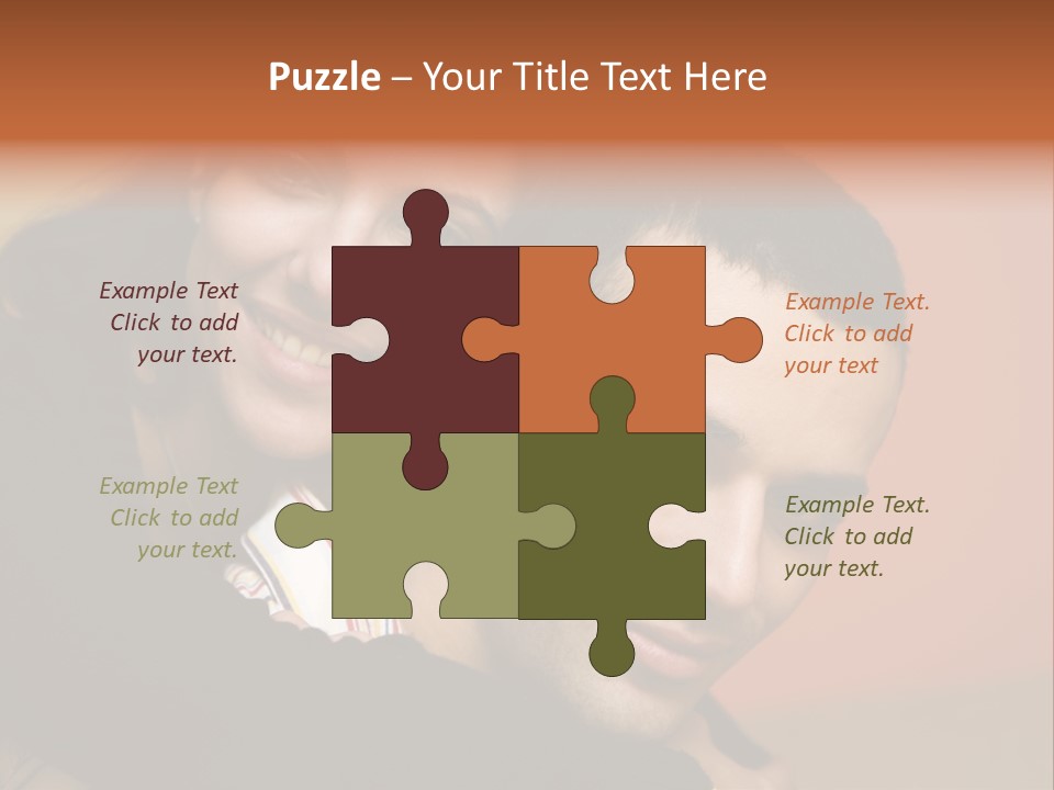 Man And Woman Smiling And Holding Each Other PowerPoint Template