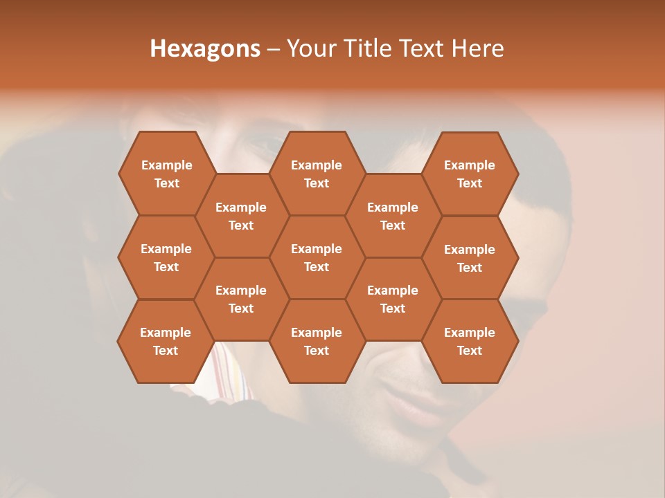 Man And Woman Smiling And Holding Each Other PowerPoint Template