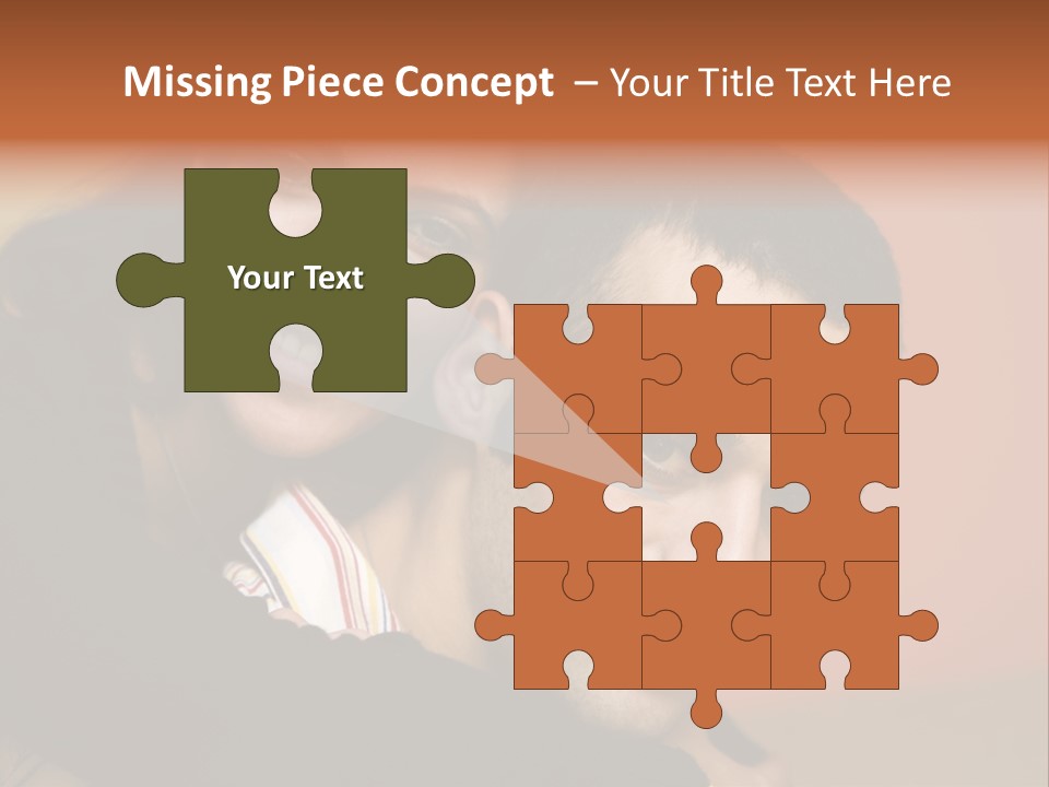 Man And Woman Smiling And Holding Each Other PowerPoint Template