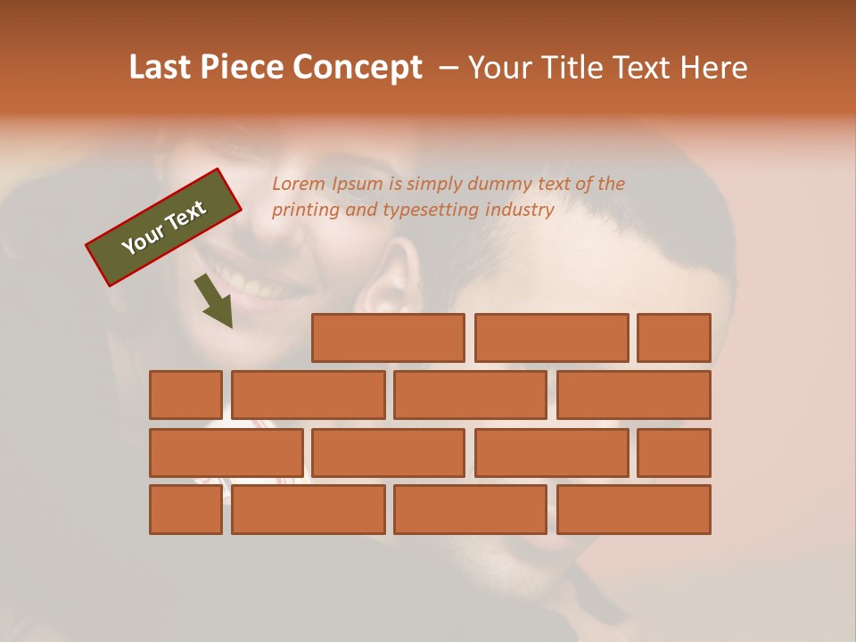 Man And Woman Smiling And Holding Each Other PowerPoint Template