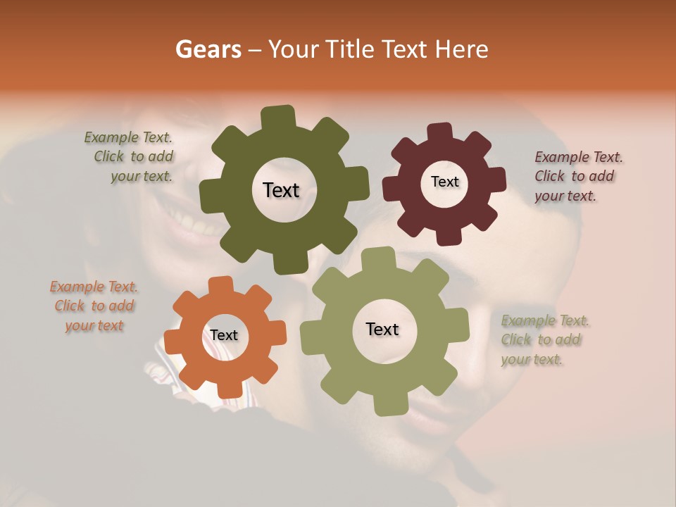 Man And Woman Smiling And Holding Each Other PowerPoint Template