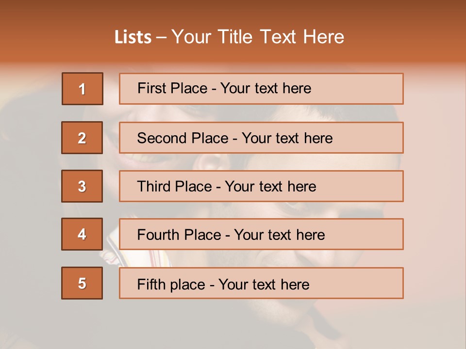 Man And Woman Smiling And Holding Each Other PowerPoint Template