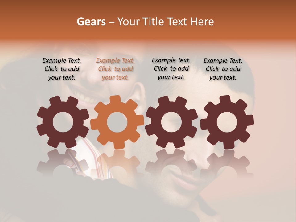 Man And Woman Smiling And Holding Each Other PowerPoint Template